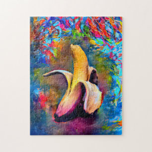 Colourful Banana Fruit Hard Challenging Jigsaw Puzzle