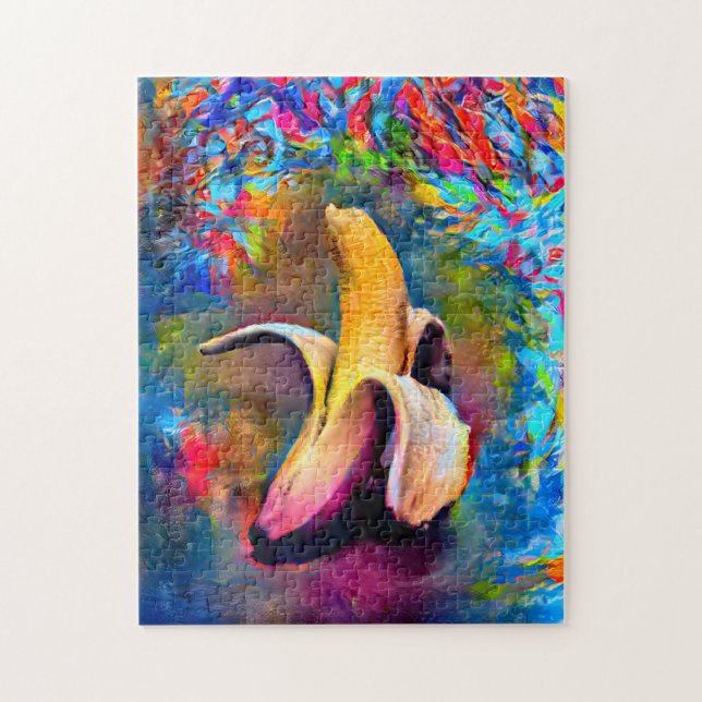 Colourful Banana Fruit | Hard Challenging Jigsaw Puzzle (Vertical)