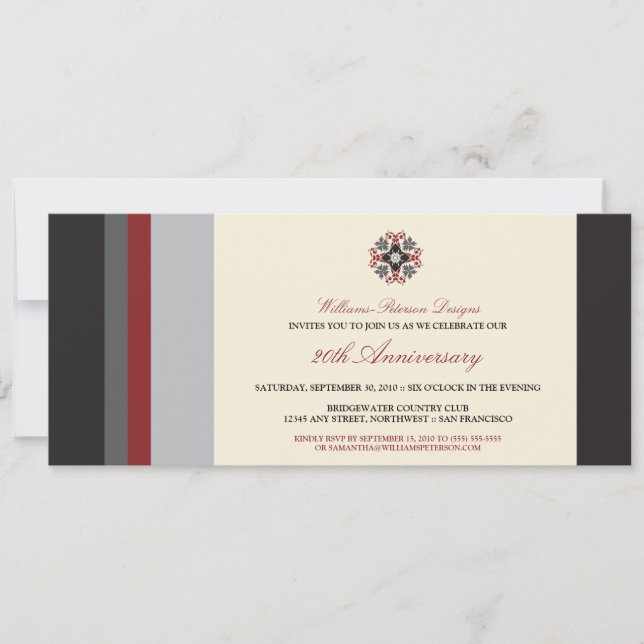 Colourful Bands Corporate Event Invitation (black) (Front)