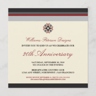 Colourful Bands Corporate Event Invitation (black)