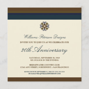 Colourful Bands Corporate Event Invitation (brown)