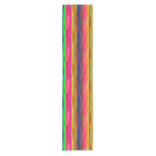 colourful bands short table runner