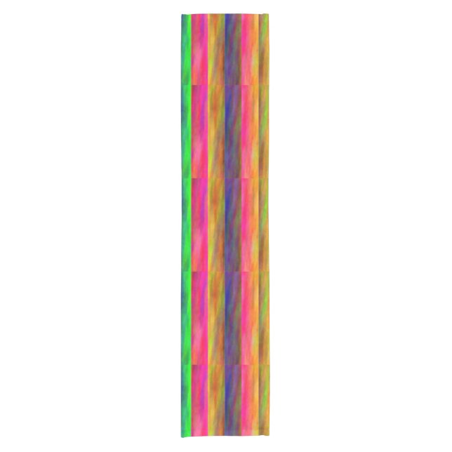 colourful bands short table runner (Front)