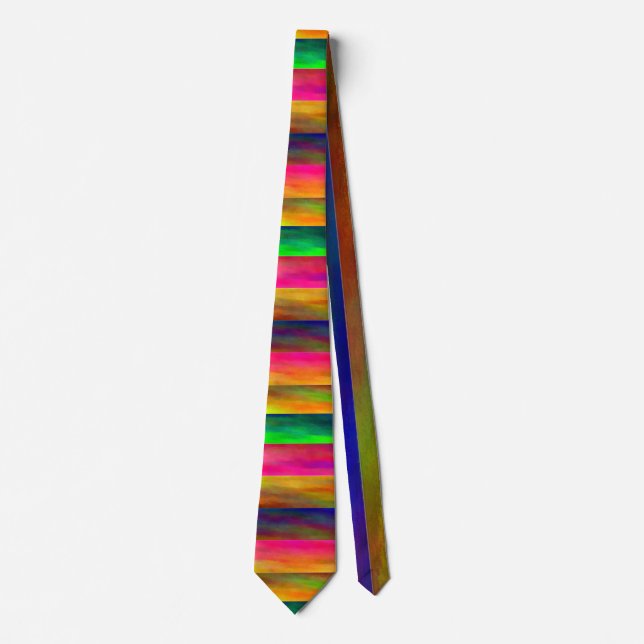 colourful bands tie (Front)