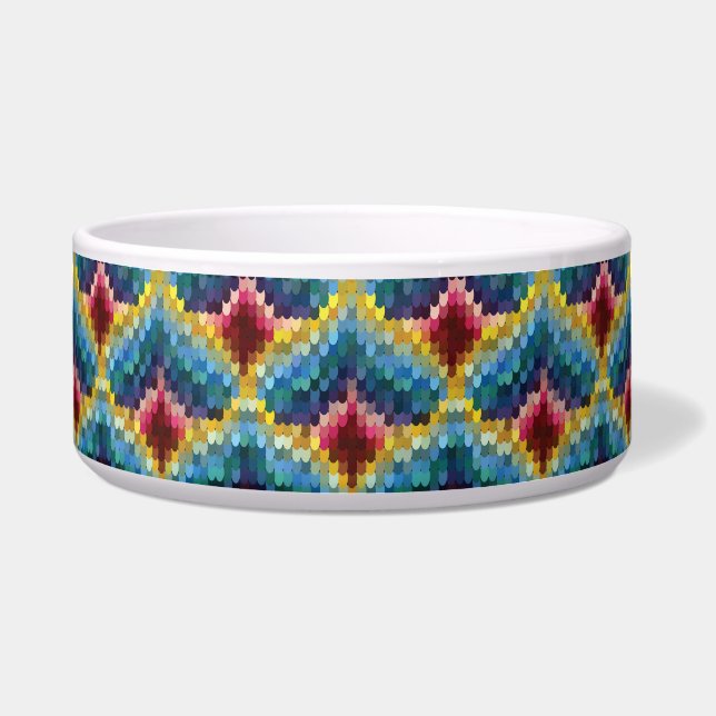 Colourful Bargello Embroidery Boho Chic Pattern (Front)