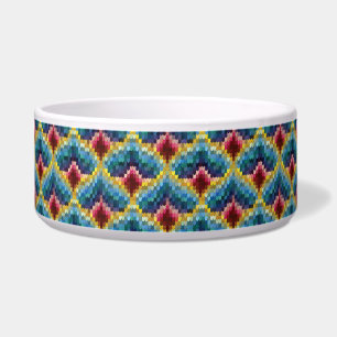 Colourful Bargello Embroidery Boho Chic Pattern