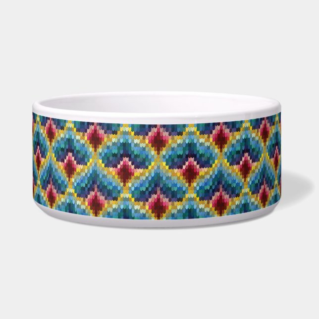 Colourful Bargello Embroidery Boho Chic Pattern (Front)