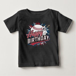 Colourful Baseball Birthday Baby T-Shirt