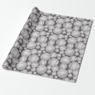 Colourful Baseballs Pattern Wrapping Paper