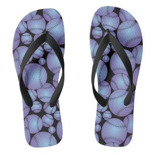 Colourful Baseballs Thongs