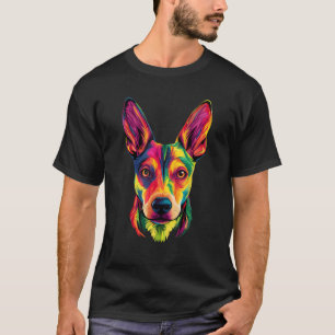 Colourful Basenji Dog Lover Unique Puppy Art Men T-Shirt