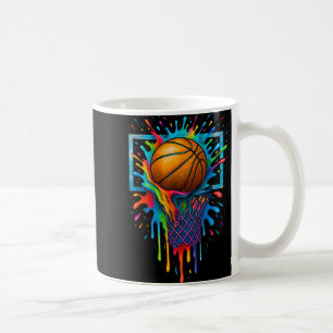 Colourful Basketball Colour Splash Hoop Net Slam D Coffee Mug