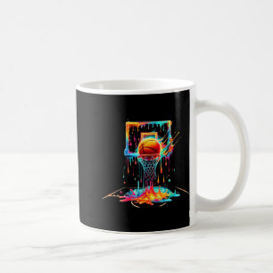 Colourful Basketball Dripping Colour Splash Hoop N Coffee Mug