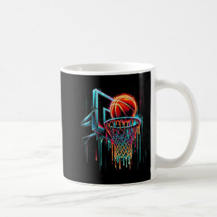 Colourful Basketball Dripping Colour Splash Hoop N Coffee Mug