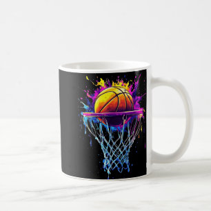 Colourful Basketball Dripping Colour Splash Hoop N Coffee Mug