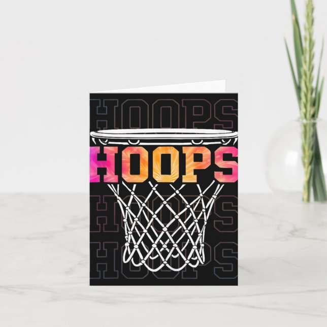 Colourful Basketball Hoop Men &amp; Women Hoops Gi Card (Front)