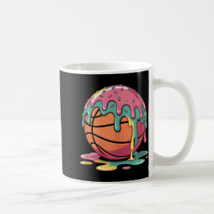 Colourful Basketball Ice Cream Drip Melting Ice Cr Coffee Mug