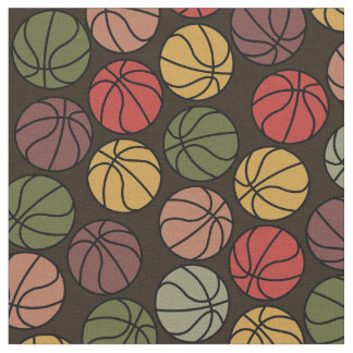 Colourful Basketball Pattern Fabric