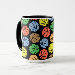 Colourful Basketball Pattern Mug