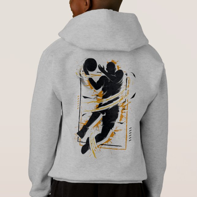 Colourful Basketball Player - Basketball Hoodie (Back)