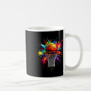 Colourful Basketball Tie Dye Colour Splash Hoop Coffee Mug