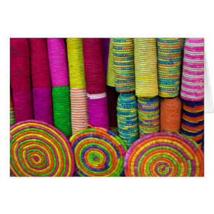 Colourful Baskets At Market