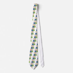 Colourful Bass Guitars Tie