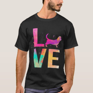 Colourful Basset Hound Dog Mum Gifts Basset Hound T-Shirt