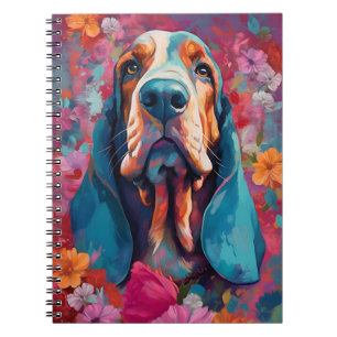 Colourful Basset Hound Notebook