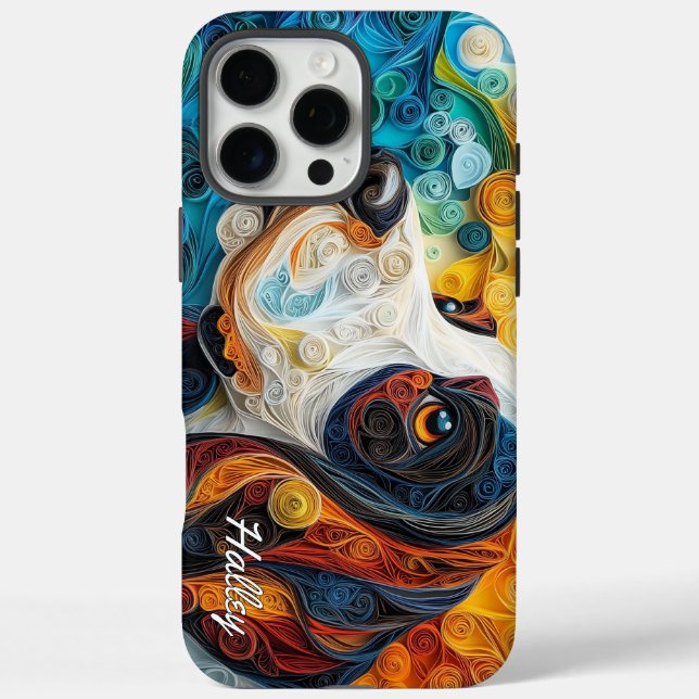 Colourful Basset Hound Portrait Case-Mate iPhone Case (Back)
