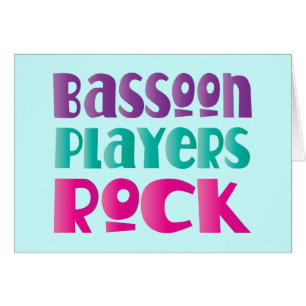 Colourful Bassoon Players Rock Music Gift