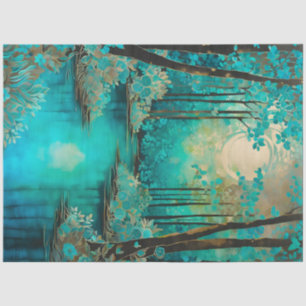 Colourful Batik Forest Art Tissue Paper