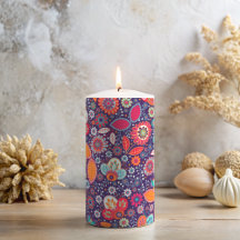 Colourful Batik Illustration Nature Floral Pattern