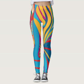Colourful Batik Parang Pop Art Pattern Leggings