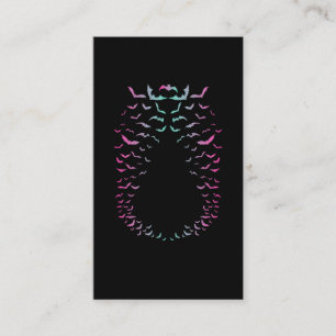Colourful Bats Pastel Goth Dark Birds Business Card