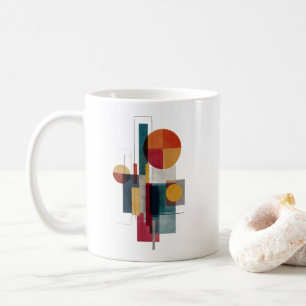 Colourful Bauhaus Geometric Abstract Art Mug