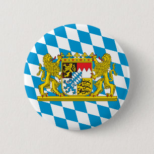 Colourful Bavarian Flag 6 Cm Round Badge