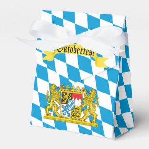 Colourful Bavarian Flag Oktoberfest Party Favour Box