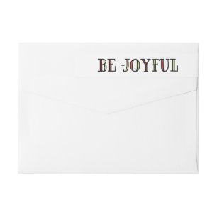 Colourful Be Joyful Holiday Labels