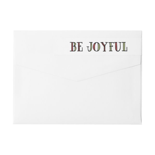Colourful Be Joyful Holiday Labels (Back)