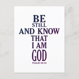 colourful BE STILL AND KNOW THAT I AM GOD | Postcard