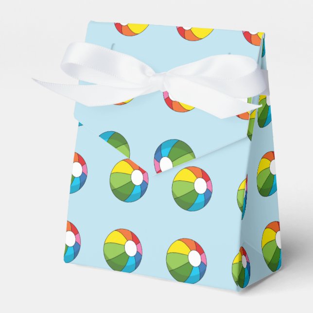 Colourful Beach Ball Favour Box (Front Side)