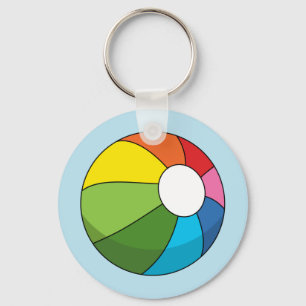 Colourful Beach Ball Key Ring