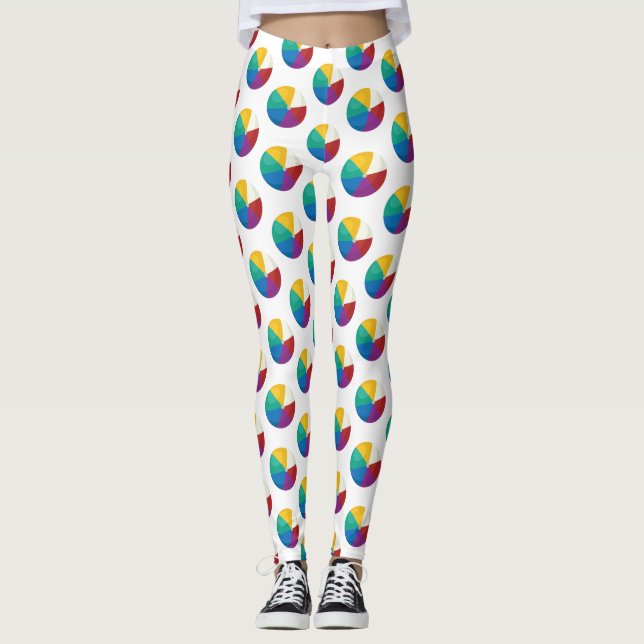Colourful Beach Ball Summer Pattern Leggings (Front)