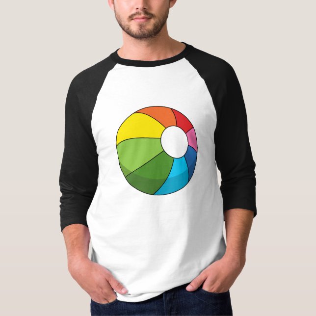 Colourful Beach Ball T-Shirt (Front)
