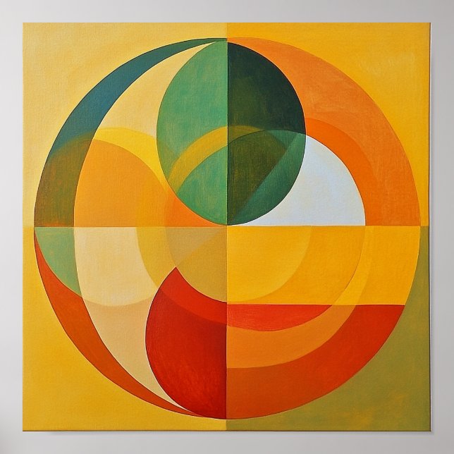 Colourful Beach House Decor Minimal Retro  Wall Ar (Front)
