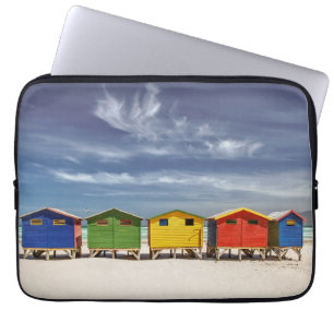 Colourful Beach Houses Muizenberg, South Africa Laptop Sleeve