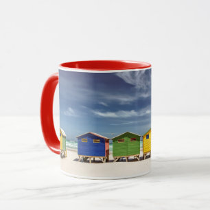 Colourful Beach Houses Muizenberg, South Africa Mug