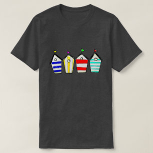 Colourful Beach Hut Illustration T-Shirt