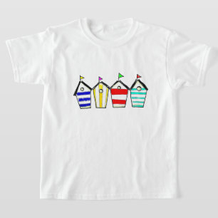 Colourful Beach Hut Illustration T-Shirt